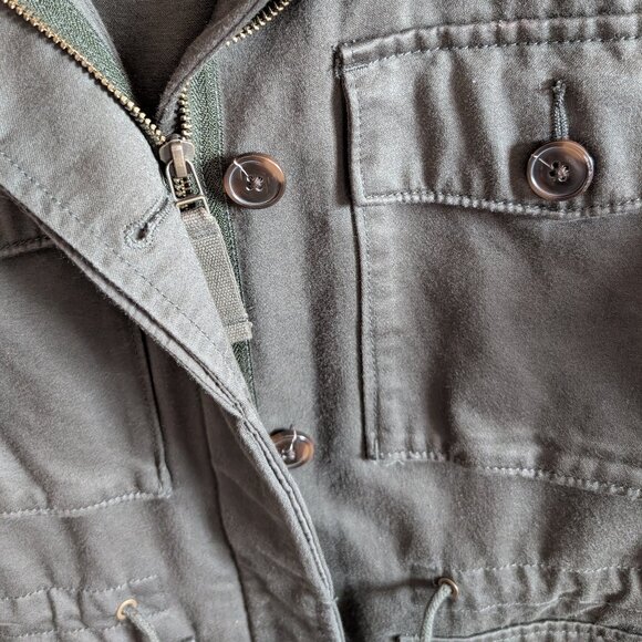 Aritzia SUNDAY BEST 100% Cotton Utility Jacket, Medium, Hooded, Drawstring waist - Picture 7 of 15